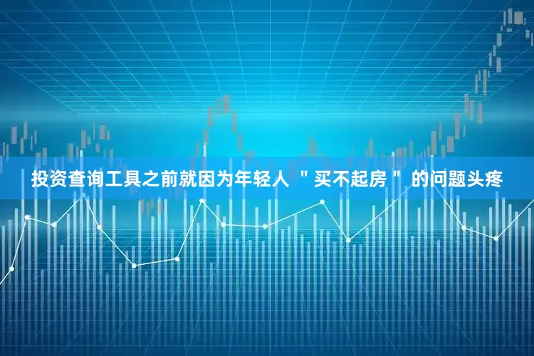 投资查询工具之前就因为年轻人 ＂买不起房＂ 的问题头疼